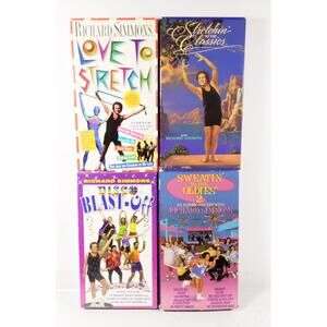 Vintage 1990s RICHARD SIMMONS VHS tape Lot - Sweatin' to the Oldies, Disco, Etc.